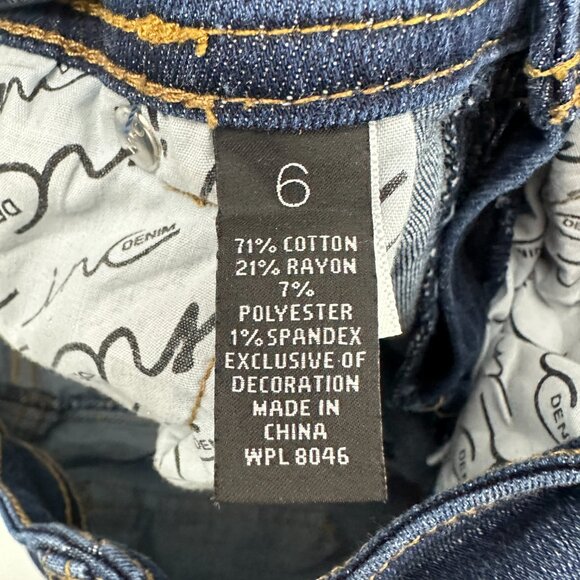 INC Bootleg Regular Fit Women's size 6 Dark Wash Blue Denim jeans - Picture 4 of 5